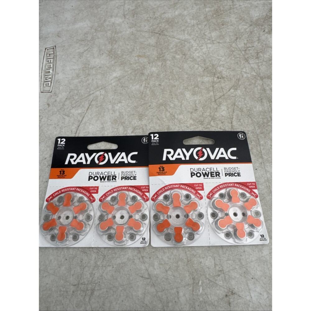 24 pk of RAYOVAC Sz13 Batteries Hearing Aid Lot Brand New